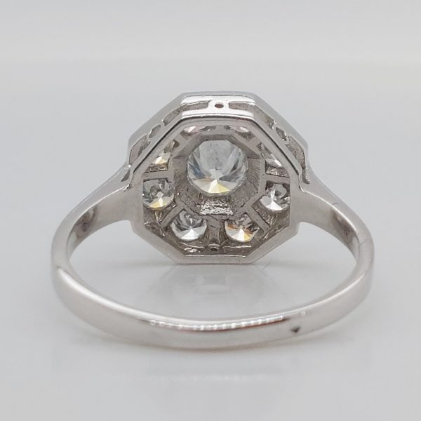 Vintage Octagonal 1.35ct Diamond Cluster Ring