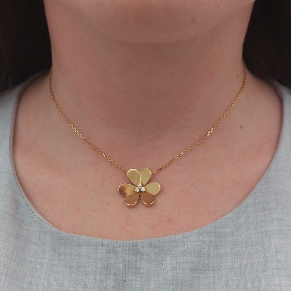 Vintage Van Cleef & Arpels Frivole Diamond Pendant Necklace