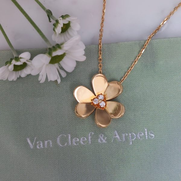 Vintage Van Cleef & Arpels Frivole Diamond Pendant Necklace