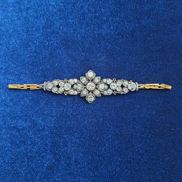 Antique Old Cut Diamond Bracelet, 6.00 carat total