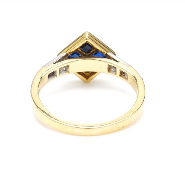Vintage Kutchinsky Sapphire and Diamond Ring, Circa 1979