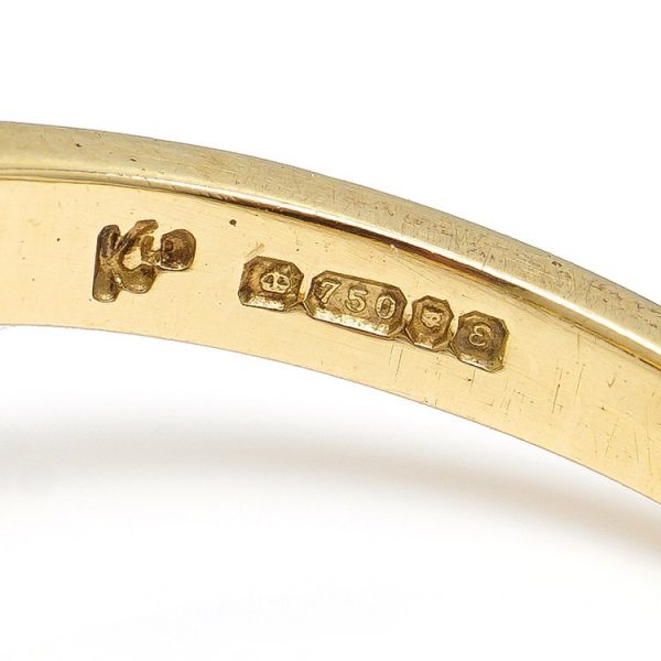 Kutchinsky Sapphire and Diamond Ring in 18ct Yellow Gold