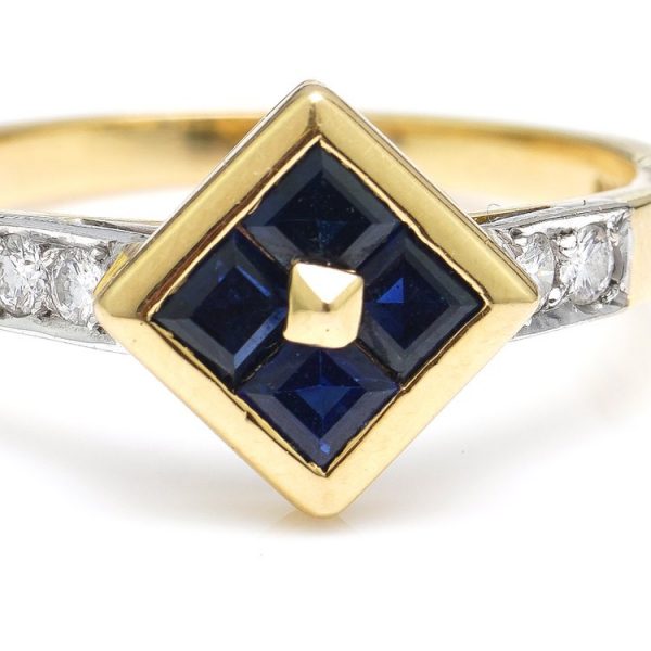 Kutchinsky Sapphire and Diamond Ring
