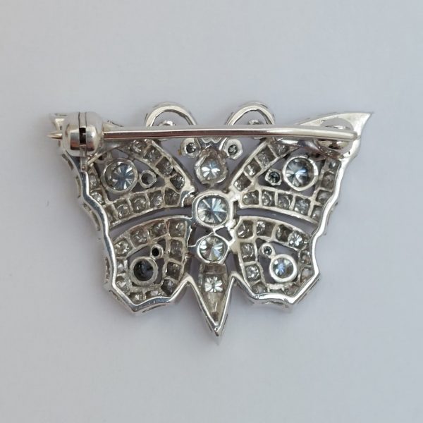 Contemporary 1.10ct Diamond Butterfly Brooch