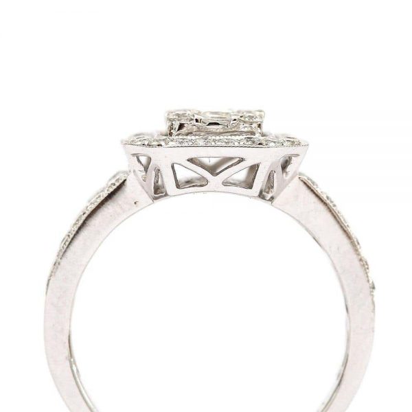 1.32 Carat Diamond 18ct White Gold Modern Engagement Ring