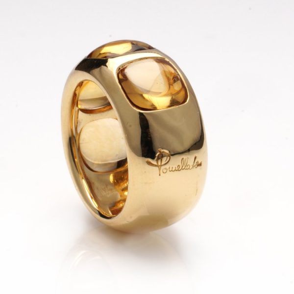 Vintage 18ct Gold and Citrine Ring by Pomellato