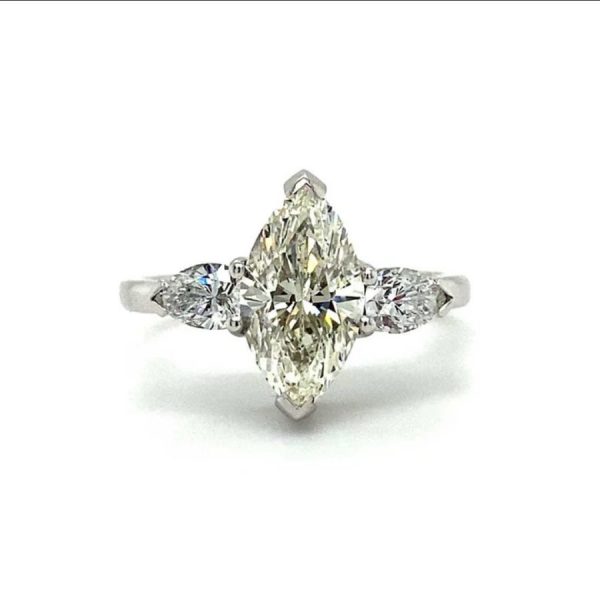 2.30ct Marquise And Pear Cut Diamond Ring