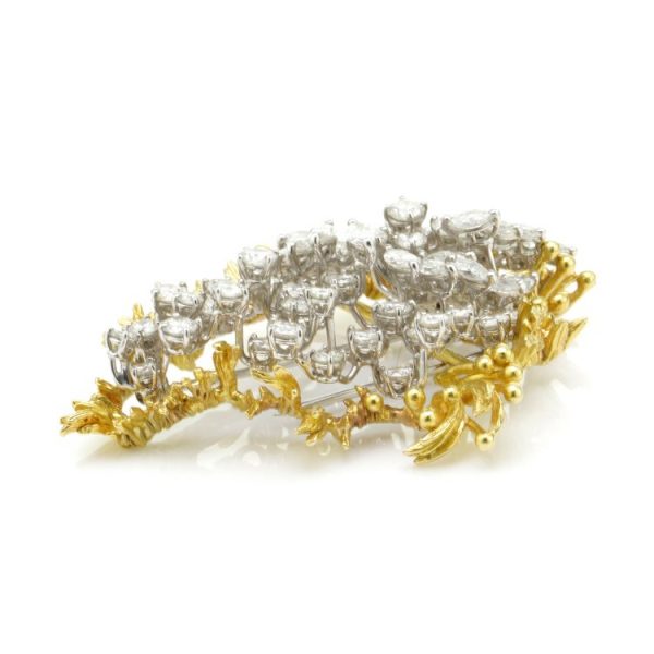 Vintage2-in-1 Abstract Diamond Brooch, 6 carats