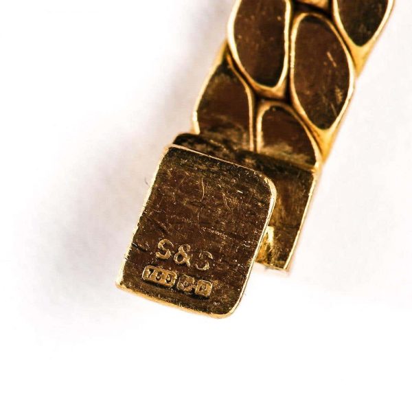 Vintage 18 Carat Yellow Gold and Diamond Serpentine Necklace Collarette, circa 1990