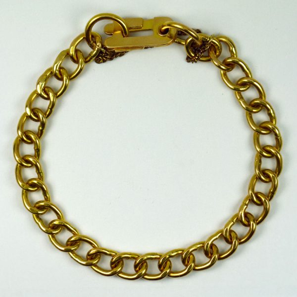 18ct Yellow Gold Fancy Faceted Curb Link Bracelet