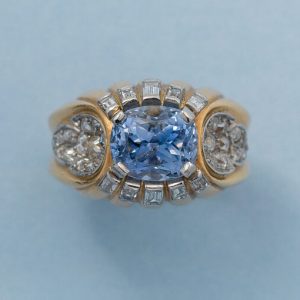 Cartier 4ct Ceylon Sapphire and Diamond Dress Ring, Signed and numbered monture Cartier, M6635