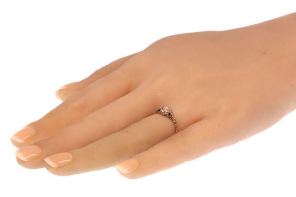 Antique Victorian Rose Cut Diamond Engagement Ring, Circa 1870