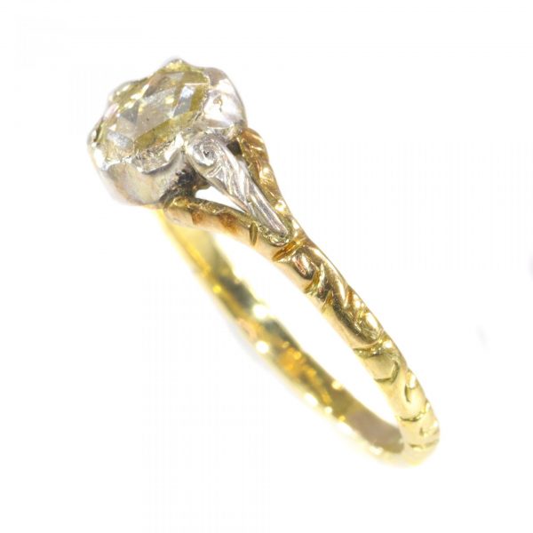 Antique Victorian Rose Cut Diamond Engagement Ring