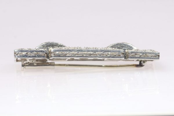 Art Deco Platinum and Diamond Brooch, 4 carats