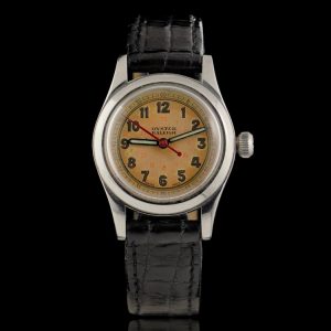 Vintage Rolex Oyster Raleigh WWII Military Manual Watch, ref 166520, 30mm stainless steel case, Arabic numerals, luminescent hands, screw-down case back and embellished crown, Circa 1940s