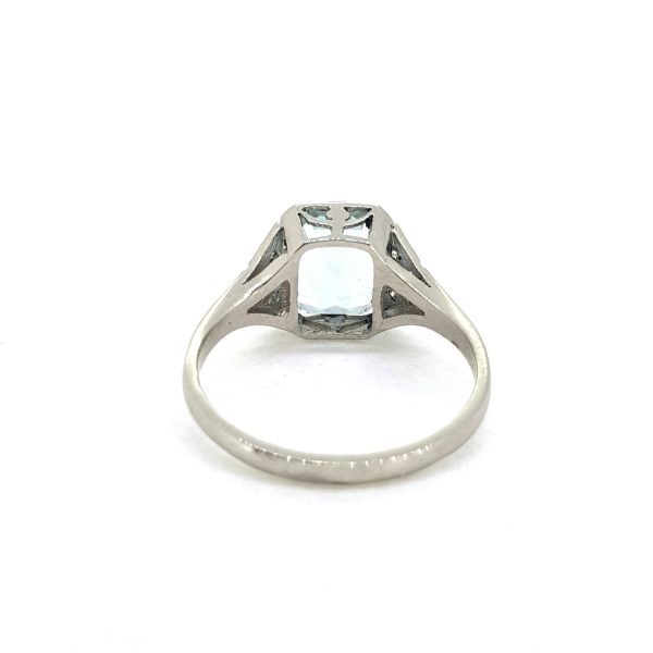 2ct Aquamarine and Diamond Dress Ring in Platinum
