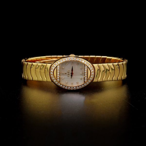 Ebel Satya 18ct Yellow Gold Watch with Diamonds and Mother-of-Pearl Dial