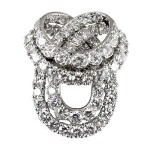 Vintage Cartier 4ct Diamond Brooch with Provenance