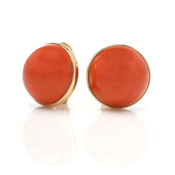 Vintage Coral Clip On Earrings by Koenig