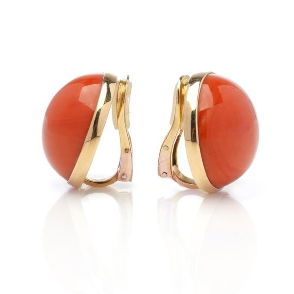 Vintage Coral Clip On Earrings by Koenig