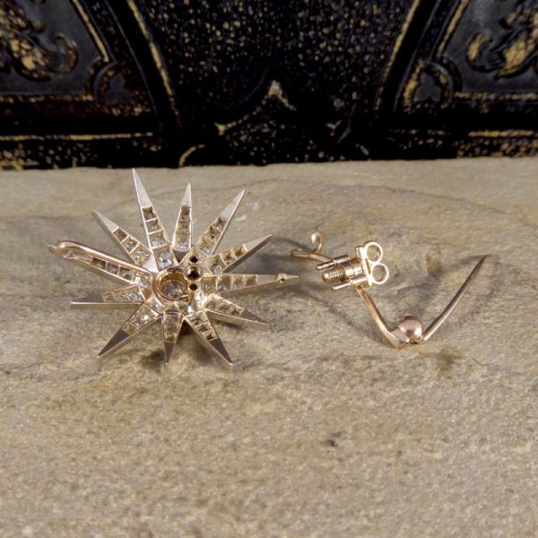 Antique Victorian Diamond Star Brooch Pendant and Hair Pin