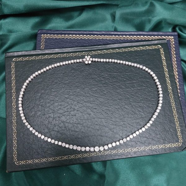 Vintage 20 Carat Diamond Line Necklace