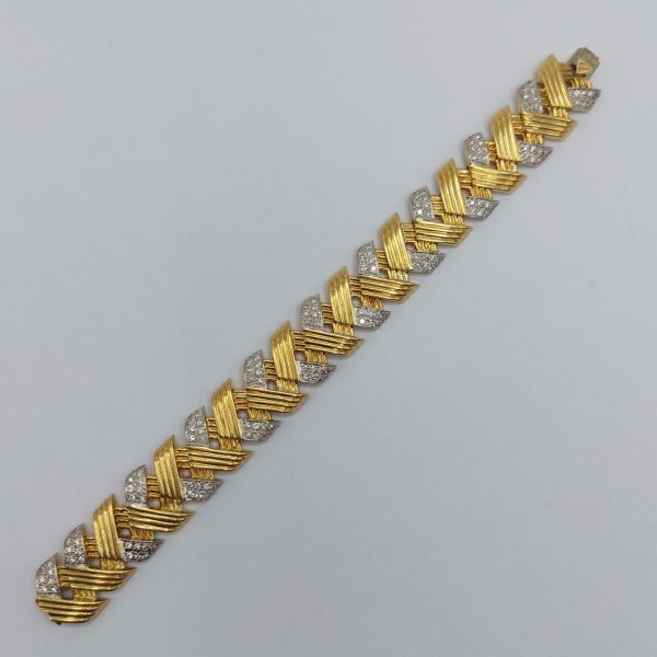 Vintage French Gold and Diamond Bracelet