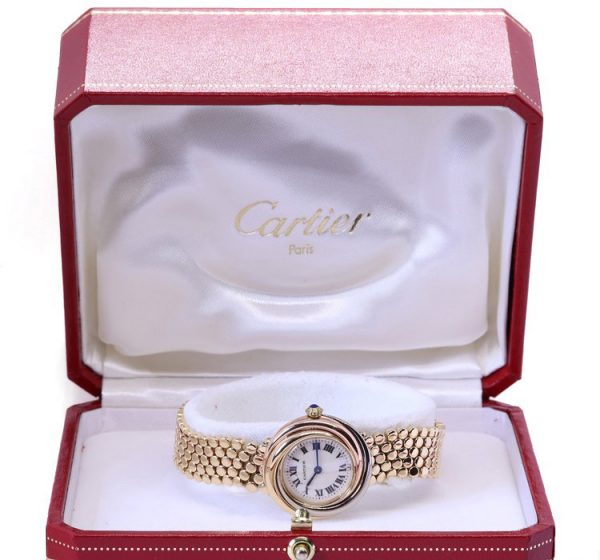 Cartier Trinity 18ct Tri Colour Gold Watch in a Cartier Box