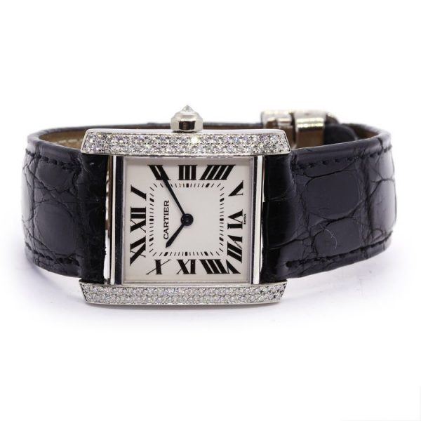 Cartier Tank Francaise 18ct White Gold and Diamond Midi Ladies Watch
