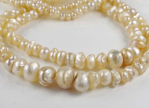 Antique Victorian Stunning Gigantic Double Strand Natural Basra Pearl Necklace