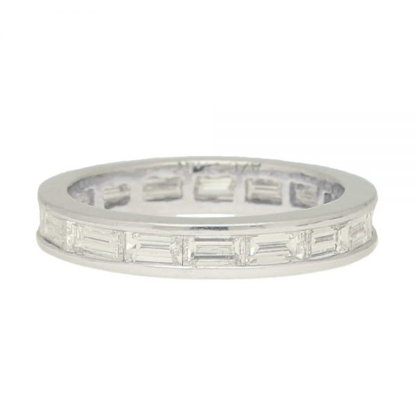 1.50ct Baguette Cut Diamond Full Eternity Ring in Platinum