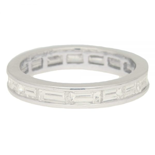 1.50ct Baguette Cut Diamond Full Eternity Ring in Platinum
