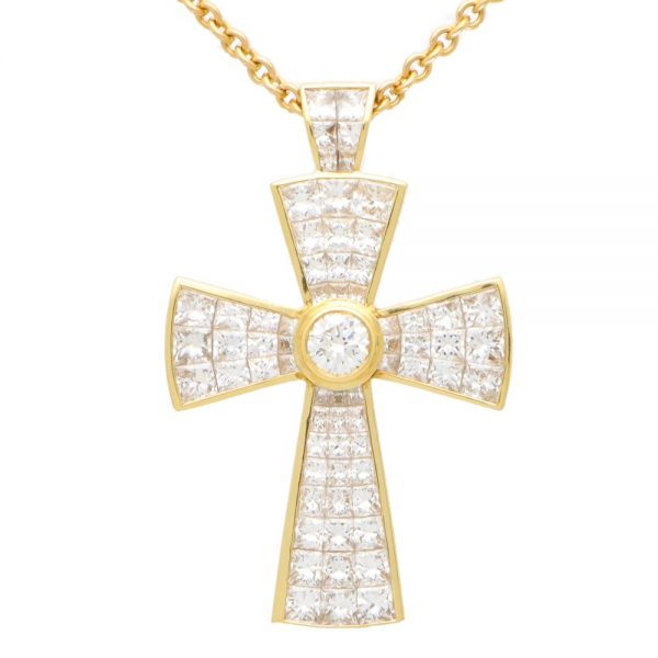 Theo Fennell diamond cross pendant