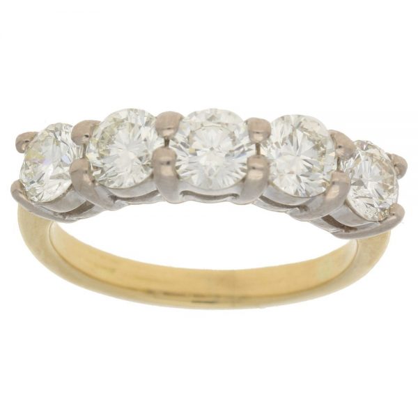 2ct Diamond Five Stone Ring in 18ct Gold
