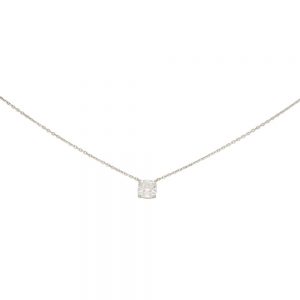 Certified 1.70ct Cushion-Cut Diamond Solitaire Pendant Necklace