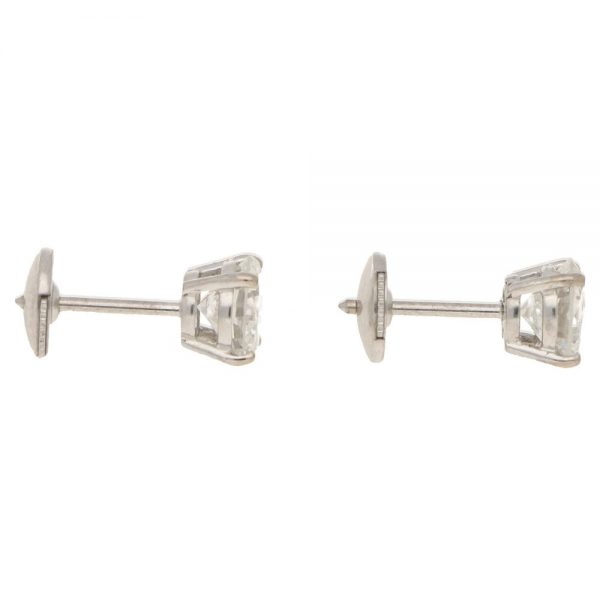 2.35ct Diamond Solitaire Stud Earrings