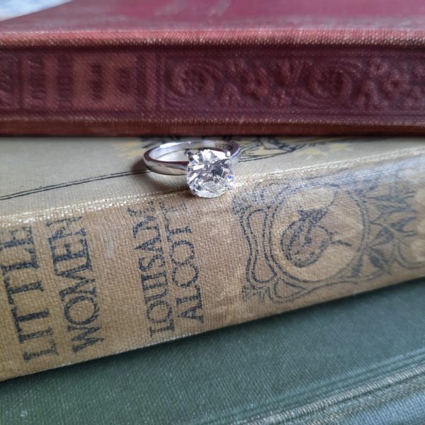 1.85ct Diamond Solitaire Engagement Ring in 18ct White Gold