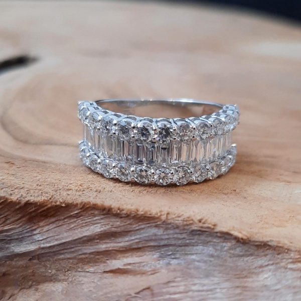 2.15ct Brilliant and Baguette Diamond Dress Ring