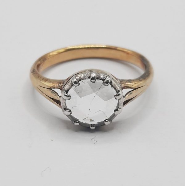 Antique 0.70ct Rose Cut Diamond Ring