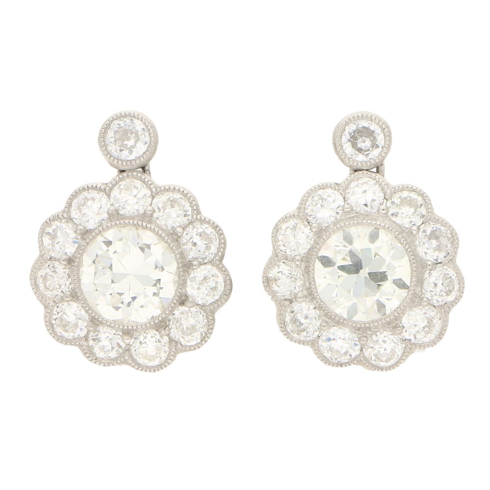 Diamond Cluster Earrings - Jewellery Discovery