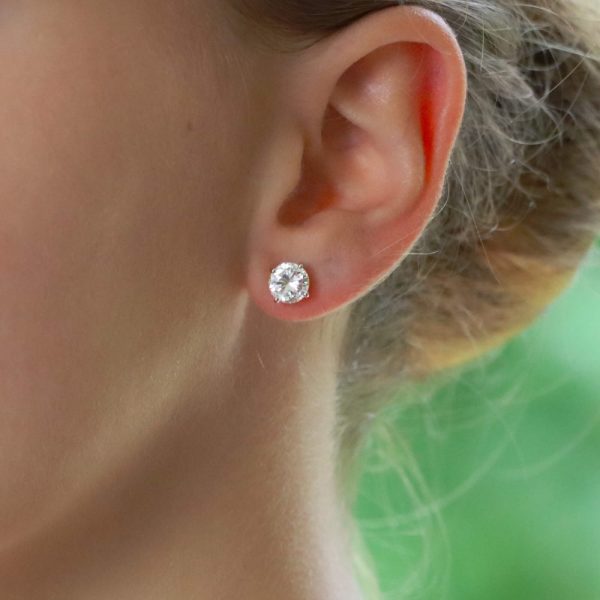 2.35ct Diamond Solitaire Stud Earrings