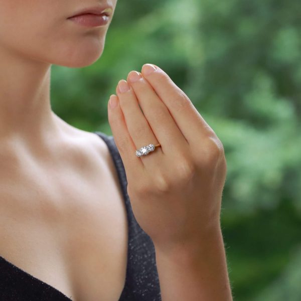 GIA Certified Diamond Three Stone Ring in 18ct Yellow Gold
