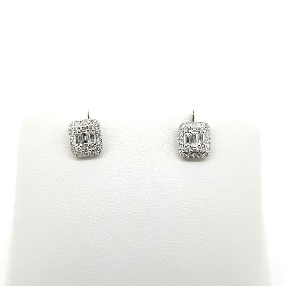 Illusion Set Diamond Cluster Earrings - Jewellery Discovery