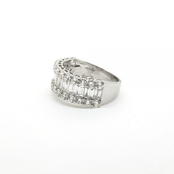 2.15ct Baguette and Brilliant Diamond Dress Ring