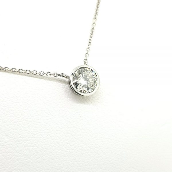 0.72ct Solitaire Single Stone Diamond Pendant