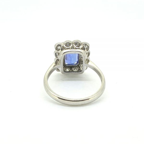 2.70ct Tanzanite and Diamond Floral Cluster Ring