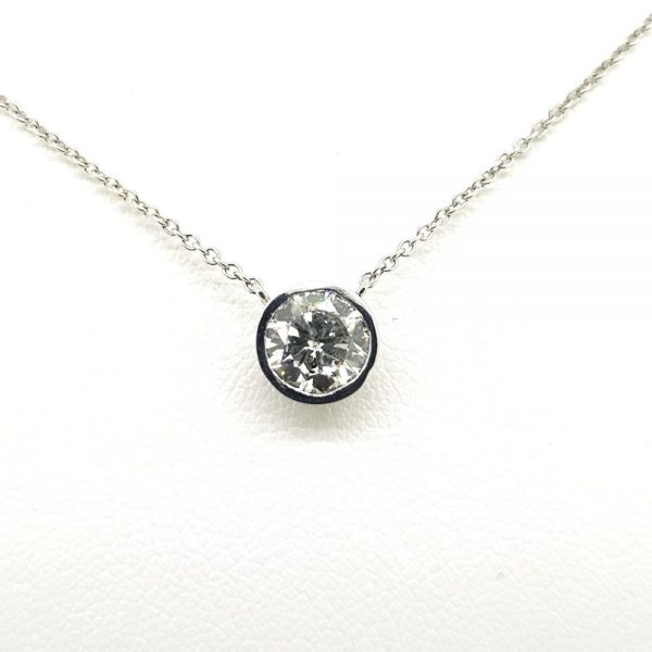 0.72ct Solitaire Single Stone Diamond Pendant