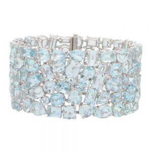 Contemporary 94.6ct Aquamarine Bracelet