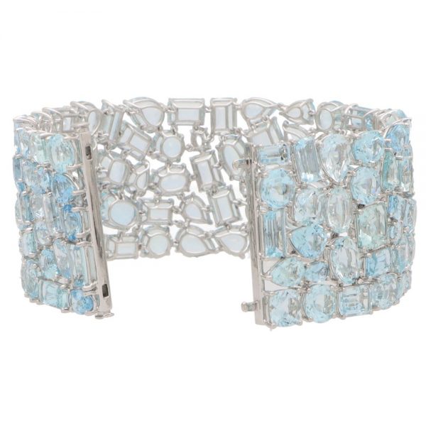 Contemporary 94.6ct Aquamarine Bracelet