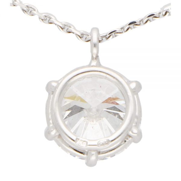 GIA Certified 2.40ct D colour Single Diamond Pendant